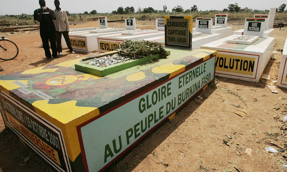 La tombe de Thomas Sankara le 16 octobre 2007. © Kambou Sia/AFP