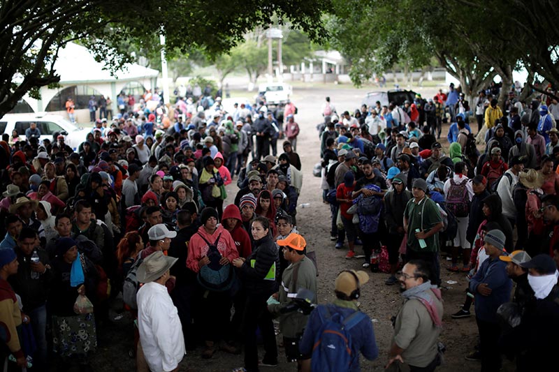 Migrantes de la caravana de migrantes hacia Estados Unidos. © Reuters
