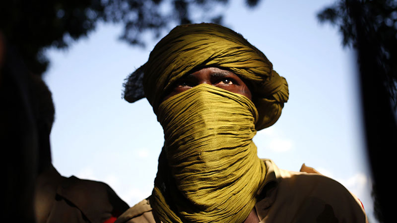 Combattant de la Seleka à Bria, le 9 avril 2014. © Reuters/Goran Tomasevic