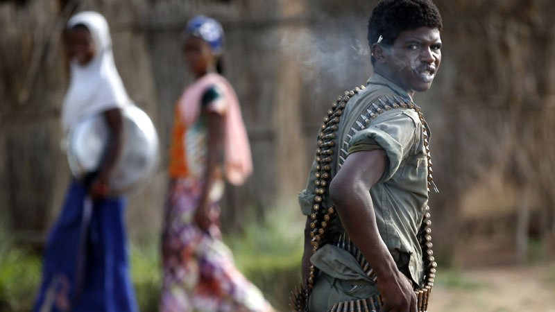 Combattant de la Seleka à Molemi un village Peul, le 4 juin 2014. © Reuters/Goran Tomasevic