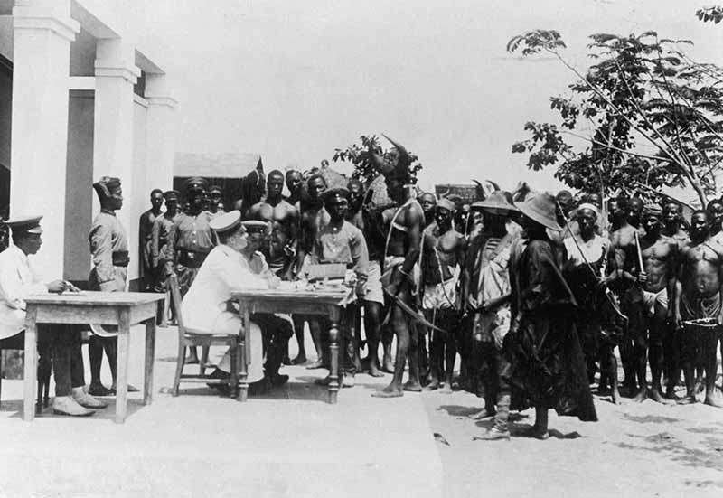 Des Togolais recrutés par l'armée allemande en 1914. © Getty/Three Lions/Hulton Archives