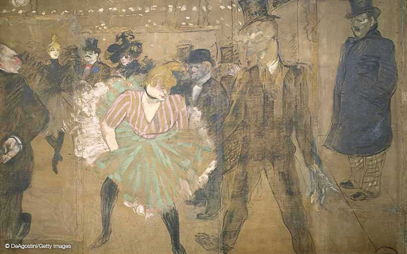 Danse au Moulin Rouge, La Goulue et Valentin-le-Désossé, Toulouse Lautrec (1895)